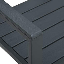 E E-NICES Panchina da Giardino 120 cm in HDPE Grigia Aspetto Legno