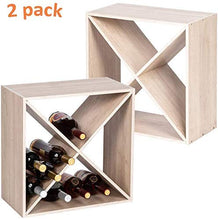 Portabottiglie in Legno da 2 Pezzi, portabottiglie da 24-32 Bottiglie in Stile Classico, portabottiglie Compatto per Cantina, Bar, Cucina, Cantina, Armadio, dispensa, Decorazione