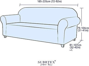 subrtex Fodera per Divano Spandex Fodera per Divano Elasticizzata Fodera per Poltrona Elastico (3 posti, Blu)