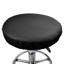 tianmen, Copertura Rotonda per Sgabello da Ufficio, in Ecopelle, Resistente all'Usura, per Bar, librerie, ristoranti, Nero, 40 cm