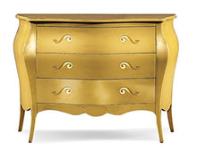 Bagno Italia Mobile Comò 100x42x85h bombato 3 cassetti colore bianco opaco o argento o oro I