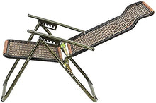 CDFC Heavy Duty Rattan Zero Gravity Sun Lounge Sedie Pieghevole Sedie reclinabili Sedie Regolabili Giardino Regolabile Patio Sedia a Sdraio