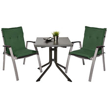 Beautissu Loft NL Set di 6 Cuscini per sedie da Giardino e spiaggine - 100x50x6cm - soffice Imbottitura e Comfort Extra - Verde Scuro