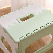 Sgabello Pieghevole da bagno Sgabello pieghevole per bambini Adulti Adulti Plastica Camping BBQ Cassaforte Sedia pieghevole portatile con manici Sgabello da bagno antiscivolo ( Color : Light Green )