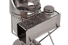 Brubaker Porta Bottiglia da Vino dal Raffinato Design“Cuoco BBQ”- Scultura in Metallo con Biglietto d'auguri