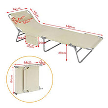 SoBuy Sdraio pieghevole,lettino prendisole,schienale reclinabile,beige,OGS35-MI,IT