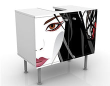 Mobile per lavabo Design Asian Girl 60x55x35cm, Basso, Larghezza: 60cm, Regolabile, mobiletto da lavandino, lavandino, mobiletto da lavabo, lavabo, mobiletto, Bagno, Bagnetto, Mobile da Bagno