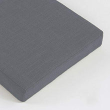 Cuscino per panca da 2 a 3 posti, 5 cm, cuscino per panca da giardino, lunghezza 100/120 cm, per sala da pranzo in interni ed esterni (120 x 40 x 5 cm, grigio scuro)