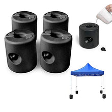 Piedi per gazebo set di 4 pesi in HDPE 22 x 22 x 25 cm possono essere riempiti con sabbia d'acqua Pesi per padiglione per la stabilizzazione di tende da giardino, tendoni