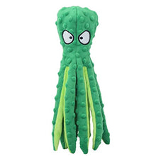 ASFD 8 Gambe Polpo Morbido Peluche farcito Cane Giocattolo Gioco all'aperto interattivo Verde cigolante
