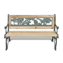 BIGTO - Panca da giardino per bambini, in legno, 80 x 24 cm