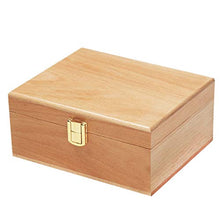 Sharplace Scatola di Legno Non finita, portagioie con Chiusura in Metallo - Scatola di Legno Artigianale