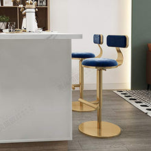 TopJiä Sgabelli da Bar con Schienale Regolabile da Bar,Girevole Seggiola da Bar con Poggiapiedi,Velluto Sgabello da Bar Industriale Sedia Cucina,Portante di Carico 150kg,per Ristorante Bar Cucina