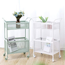 &ripiano di stoccaggio Scaffalature Nordic in ferro battuto con ruote Camera da letto comodino Scaffale Home Living Room Trolley Rack Scaffale di finitura (Color : B)