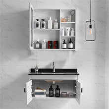 Cabinet Specchio Lavabo La semplice tavola di roccia del bagno del bagno del bagno ha combinato il lavabo del lavabo del bagno del bagno del bagno Facile Da Pulire ( Color : Gray , Size : 48x80x48cm )