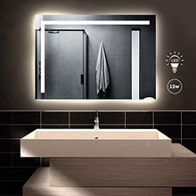 styleglass Specchio da Bagno Rettangolare Colt 95 x 70 cm, Made in Italy, Specchio Parete Retroilluminato Reversibile, Kit Fissaggio Murale Incluso, Grado di Protezione IP20
