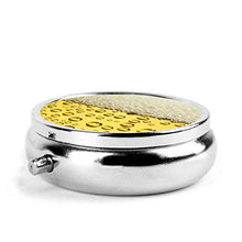 Portapillole rotondo per bevande alla birra, astuccio per portapillole in argento per borsetta, regalo unico per organizer in metallo decorativo, per integratori, soprattutto per bambini