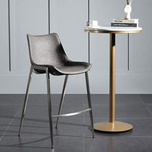 LXYPLM Sgabello Sedie Bar Barstools Sedie in Ferro battuto banco Bar, Cucina Pub caffè in Stile ozio Creativo Alti sgabelli industriali con Schienale Arredo Bar Cucina (Color : Gray)