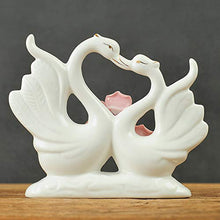 ZGPTX Ornamenti in Ceramica Cigno Regali di Nozze creativi Moderni Soggiorno Mobile TV Decorazione armadietto del Vino