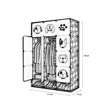 XuQinQin Armadio, assemblato Armadio, Guardaroba Semplice, plastica Assemblea Bagagli, Armadio, Doppio Armadio Armadio (Size : 111x47x165cm)