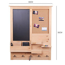 Semplicità Elegante Scaffale a Muro Sospeso Lavagna Sospesa Lavagna Multifunzionale Aggancia Reticolo Di Stoccaggio, HJJ, Legna, 68x7x86cm