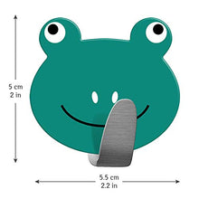 Tatkraft FROGS - Ganci Appendiabiti da Parete Adesivi in Acciaio Inox per Cucina e Bagno - Portasciugamani per Bambini Divertente - Senza Perforazione di Qualsiasi Superficie - Set di 2 Pezzi