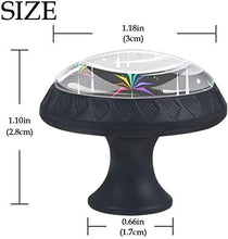 Il nero tropicale variopinto della palma Pomelli per Porta Set di 4 Pomelli per Mobili Manopole per Cassetti Cucina Armadio Vetro