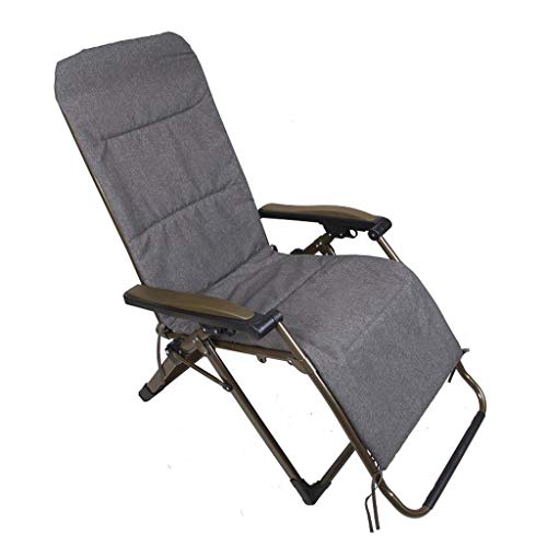 Hfyg Lettino Prendisole Zero Sdraio,Lounge Chair Sedia Pieghevole per Pausa Pranzo Summer Cool Chair Sedia Sdraio Portatile con Tappetino in Cotone Chaise Longue (Color : Square Tube)