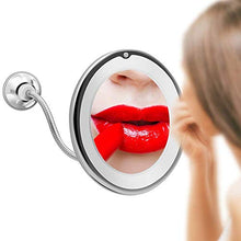 BD.Y Specchi per Trucco Specchio a LED con Specchio Luminoso a LED Specchio ingranditore Flessibile 10X con Ventosa