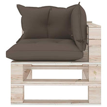 SKM Set Divani da Giardino Pallet 5 pz con Cuscini in Legno di Pino (126.54kg) -6341
