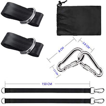 Ailiver - Cinghie di sospensione per amaca con due ganci, cinghia per dondolo 2 x 150 cm, con D-Ring, per amaca e altalena da giardino, altalena da giardino (1,5 m)
