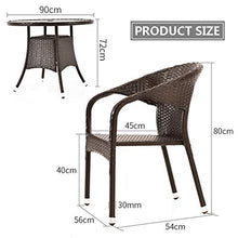 Set di Mobili da Giardino per Esterni, Set di Conversazioni per Sedie in Vimini da 5 Pezzi Include 4 Sedie E 1 Tavolo Set di Mobili Combinati in Rattan per Tutte Le Stagioni
