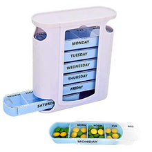 Organizzatore settimanale per pillole 7 giorni di medicina organizer giornaliero pillole per olio di pesce, capsule, vitamine e integratori