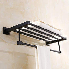 PYROJEWEL Parete Rail Bagno cremagliera Bagno cremagliera cremagliere Appendiabiti Un Acciaio Inossidabile Doppia cremagliera Ciondolo Bar Hardware Supporto Bagno Nero mensola da Bagno