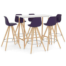 vidaXL Set da Bar 7 pz Viola