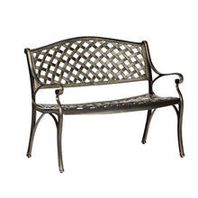 XLOO 40 Pollici, panchina da Giardino Parco Patio, panchina da Giardino in Metallo Decorativo in Alluminio, mobili da Giardino, Alluminio Spesso, Super portante per Portico Anteriore, Cortile, balco