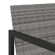 vidaXL Set da Pranzo da Giardino 9 pz con Cuscini in Polyrattan Grigio