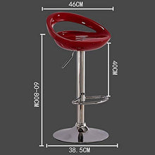 WFF Sedia da ufficio Sgabelli da bar Semplicità moderna Sgabello alto Mobili da bar cornice metallica Sedia da cucina Elevando rotativo Peso del cuscinetto 150 kg Altezza regolabile 60-80 cm Arredo ba