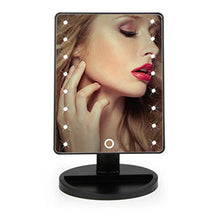 Bxiaoyan Specchio cosmetico Nuovo Desktop Multifunzione Storage Vanity Specchio Riempimento Luce Rotante Specchio Touch Sensor Dimming Specchio 10 Volte Trucco Specchio Nero