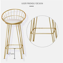 ZCY Mobili Soggiorno Sgabelli 17,7"/25,6" / 29,5"Sgabelli Imbottiti in Ecopelle | Sedia da Pranzo in Metallo Stile Moderno per Pub/ristoranti/cucine domestiche
