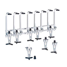 Relaxdays Spillatore da Parete, Bar Butler per 8 Bottiglie, Dosatore Professionale da 3 cl, HLP 73x36x11 cm, Argento