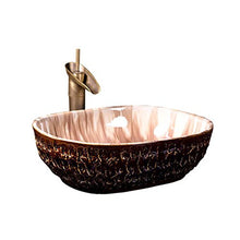 Lavabo da appoggio Lavabo da appoggio Lavabo in ceramica ovale Lavabo americano Lavello europeo di arte Lavabi (colore : B)