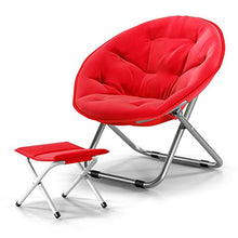 Sedie a Sdraio all'aperto con Pedale |Grande Sedia per Adulti lunare |Sedie Pieghevoli da Giardino |Sedie da Patio, Supporto 120 kg, Non Coperchio di Cotone Rimovibile (Color : Red)