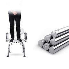 L&KW Sedia da Doccia Girevole per Sedia a rotelle per Anziani/disabili Sgabello Antisdrucciolo Sedie Regolabili con Manico e Schienale Sgabello da Bagno in Bianco Max 100kg,Bianca