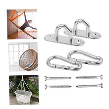 Amaca Ganci Appesi Kit Swing Appendini Heavy Duty in Acciaio Inox per I Set in Legno Altalena con Pneumatico Girevole Sedile Trapeze Yoga Argento