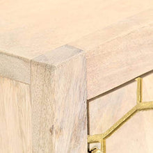 Tidyard Credenza Rustica in Legno Massello di Mango con Cassetti e 120x30x75 cm,Credenza Consolle,Consolle TV in Legno,Mobile Porta TV Industriale in Legno Massello con Cassetti