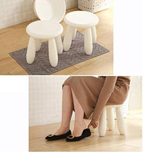 GXT Semplice Bianco di Plastica Sgabello Panchina Bagno Sgabello da Bagno Sgabello Basso Sedia Principale Piccolo Stabile (Color : White)
