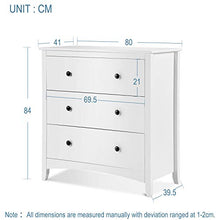 WGYDREAM Comodino Comodino Comodino Comodino Comodino Comodino Comodino Grande Cassettiera 3 Cassetti Armadietto Bianco Supporti Anti-inchino