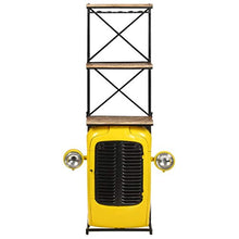 vidaXL Cantinetta Vini a Trattore Giallo 49x31x170cm Massello di Mango