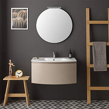 Kiamami Valentina MOBILE BAGNO SOSPESO CM82 CON CASSETTONE CURVO CAPPUCCINO LUCIDO | RIVA